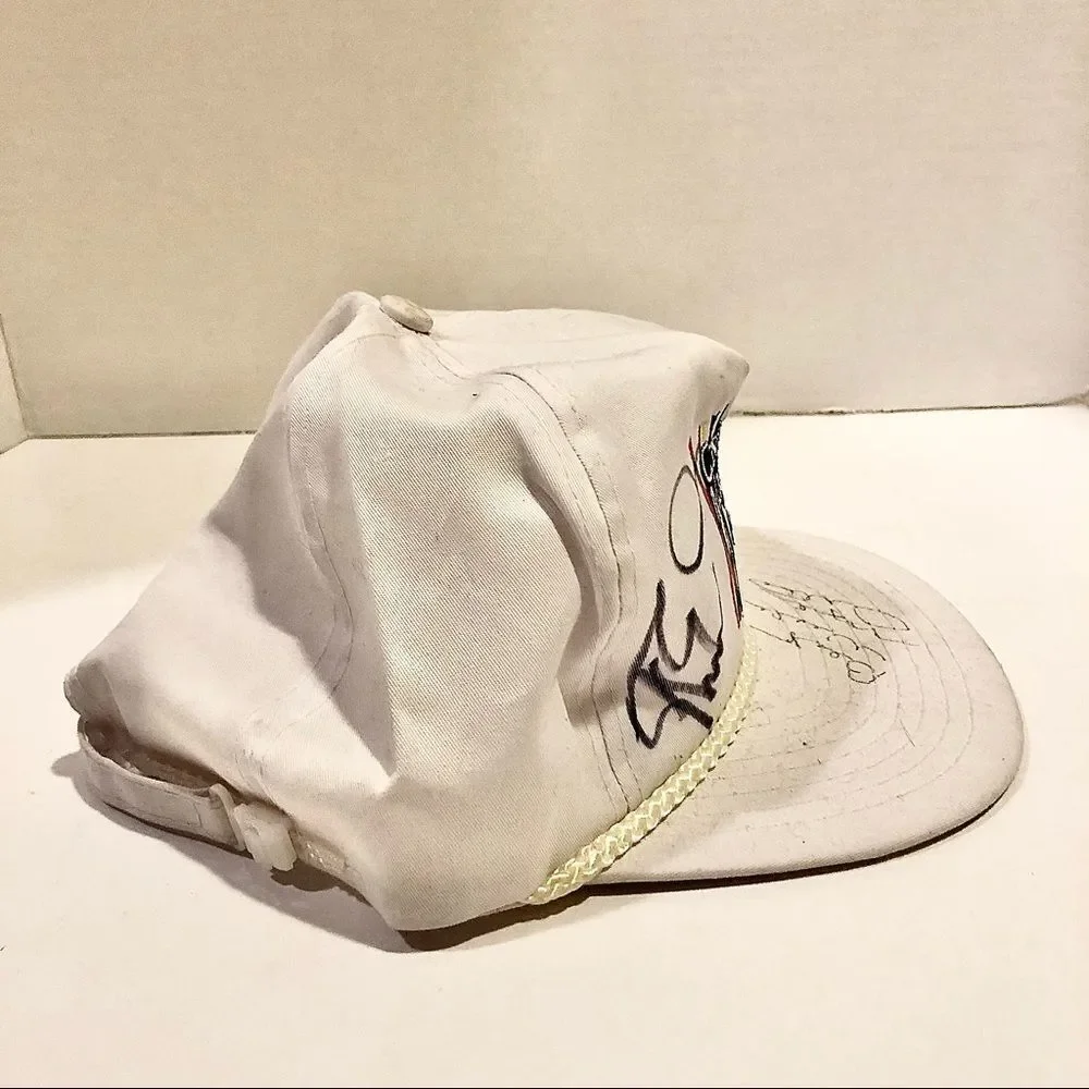 Vtg Casino Magic Poker White Trucker Hat Cap